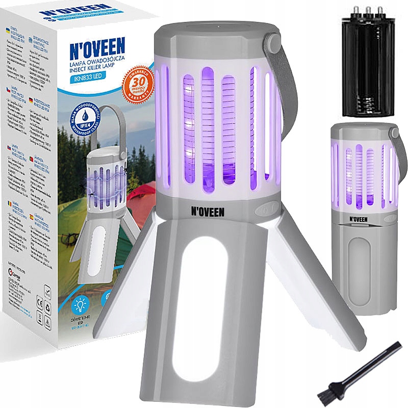 

Lampa Owadobójcza Lampka Na Baterie 2W1 pod namiot