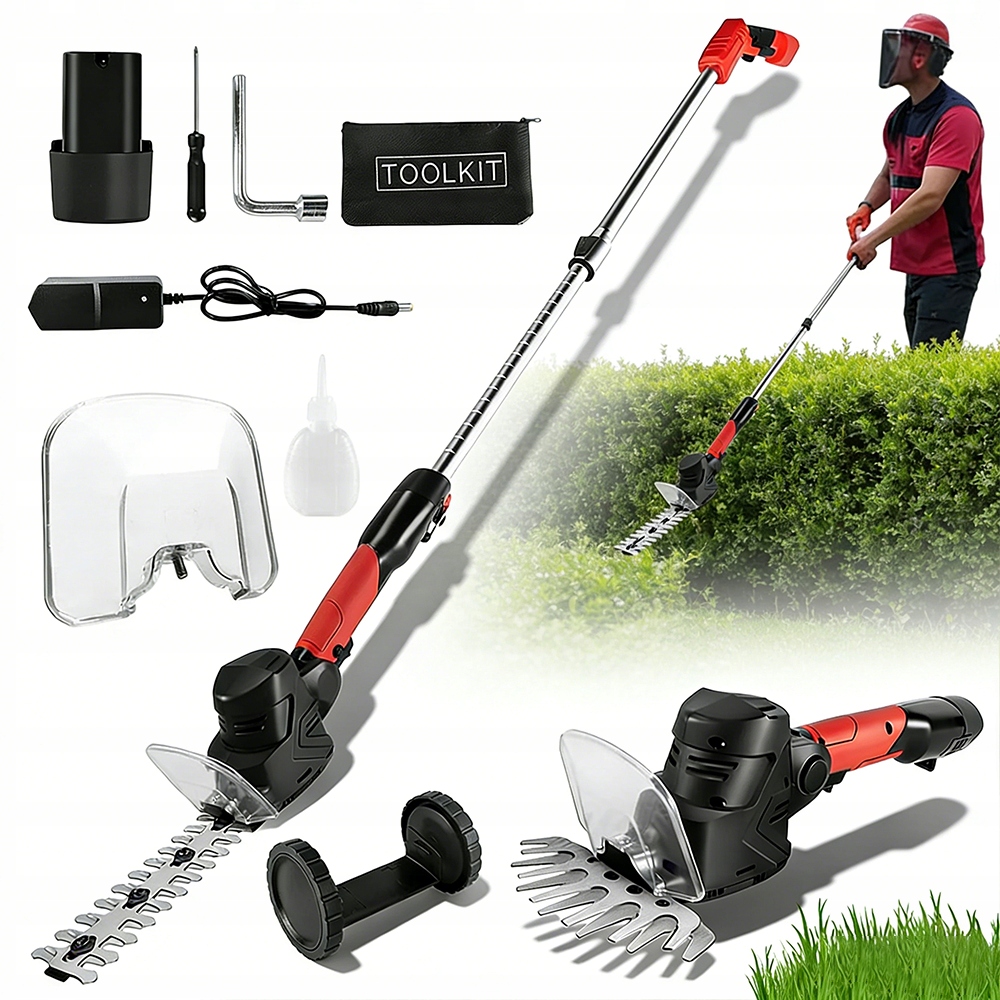 Elektrický Vyžínač Nůžky Na Trávy Keřů Měděný Motor 2 Čepele