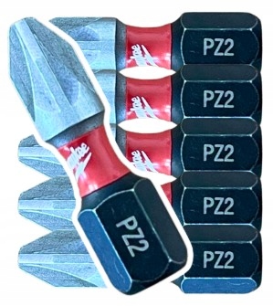 Milwaukee Zestaw bitów udarowych PZ2 x 25 mm Pozidriv Shockwave Hex 5 szt.