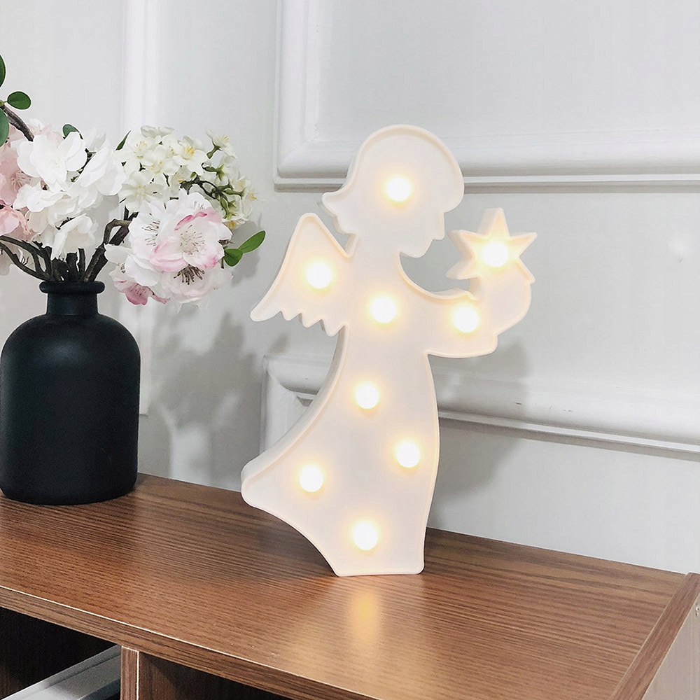 

Dekoracyjna Lampka Led Anioł Dzień Dziecka Prezent