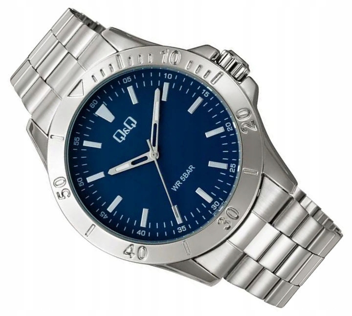 Pánské Sportovní Vodotěsné Hodinky 50 M Na Náramku Q&q Q07C-001P 44 mm