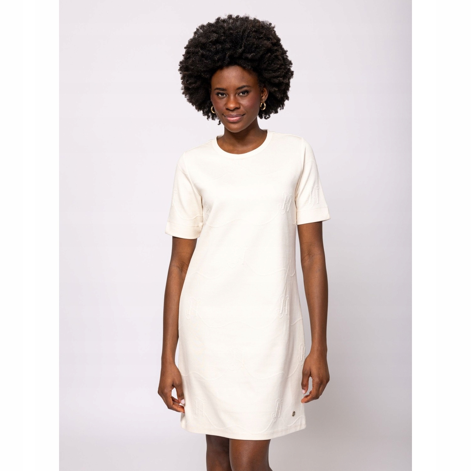 Heavy Tools Elegantní Volné Letní Šaty MIDI Sinna Krémová Velikost Xs