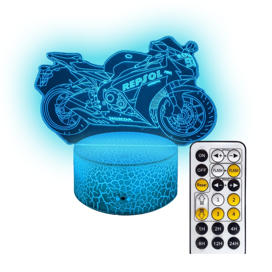 

Lampka 3D Led Honda Repsol Motocykl Pilot