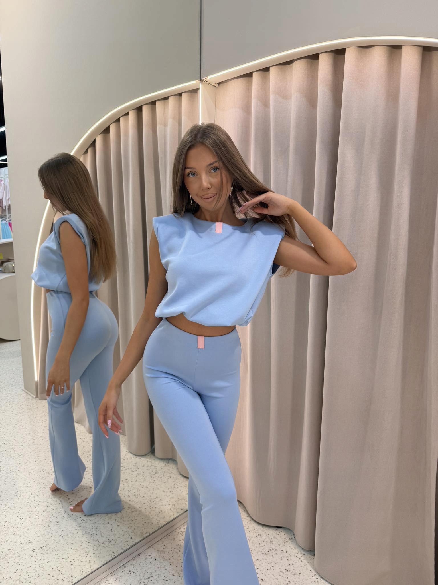 Dámský komplet Amore Mia Maison baby blue [Velikost M]