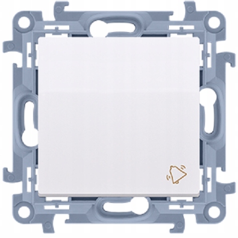 

Simon 10 Przycisk dzwonek zwierny odbijający biały