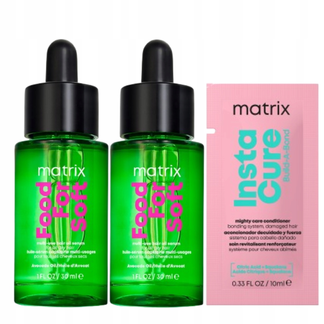 Matrix Food For Soft nawilżający olejek z awokado do włosów suchych 2x30ml