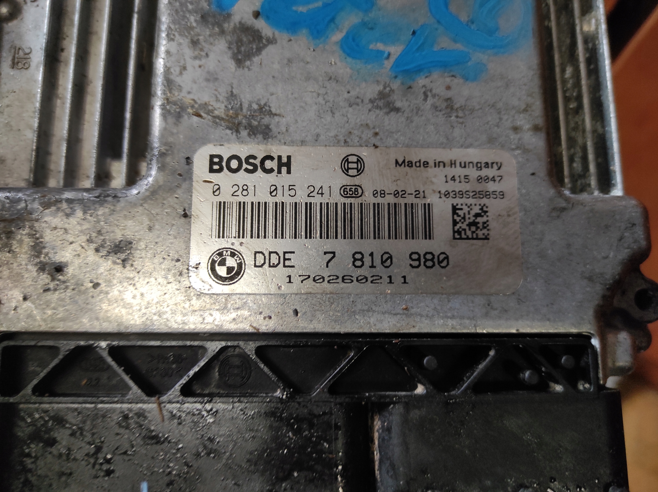 COMPUTER DES MOTORS BMW E63 E64 7810980 0281015241