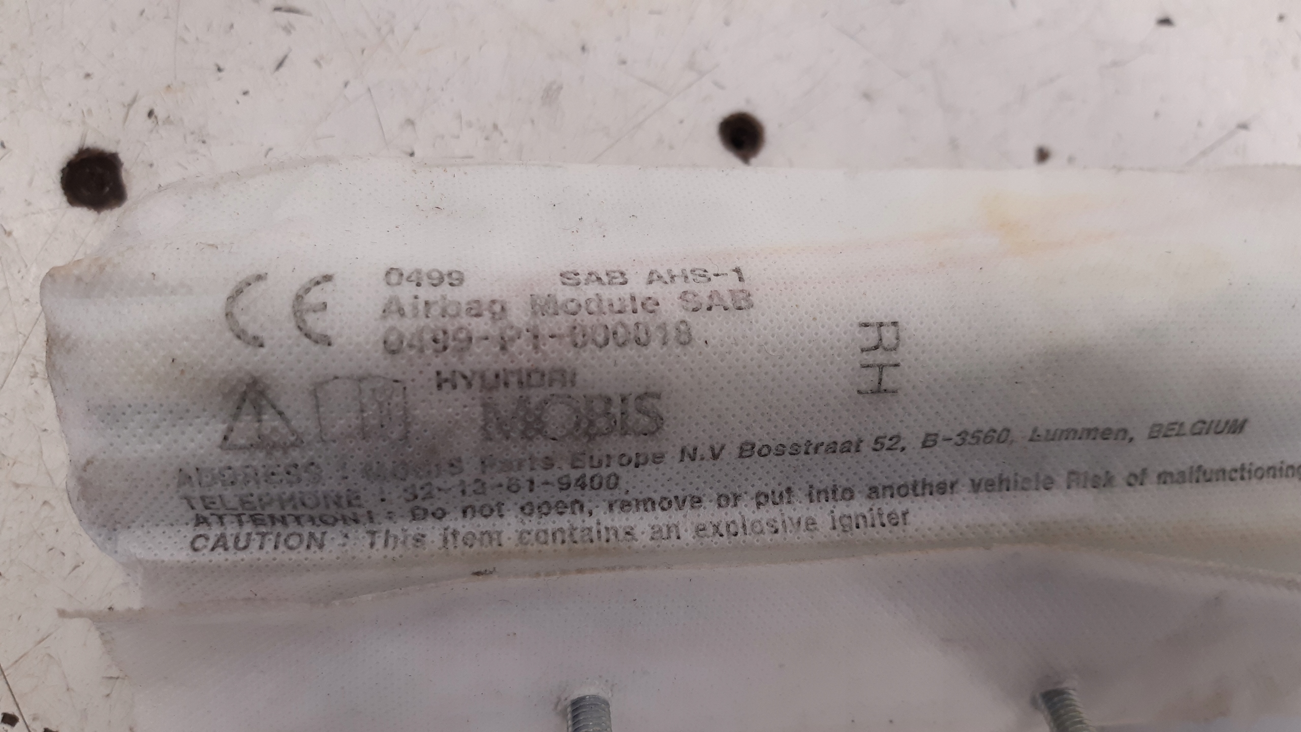 airbag right front 0499P1000018 Hyundai I20