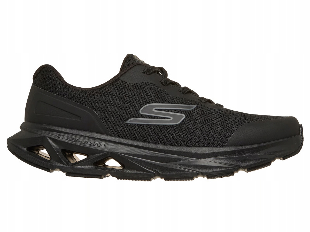 Pánské boty Skechers Glide-step 221041-BBK černé nazouvací do posilovny 45,5