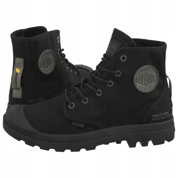 Tenisky Palladium Pampa Hi Htg Supply Black 77356-001-M Černé