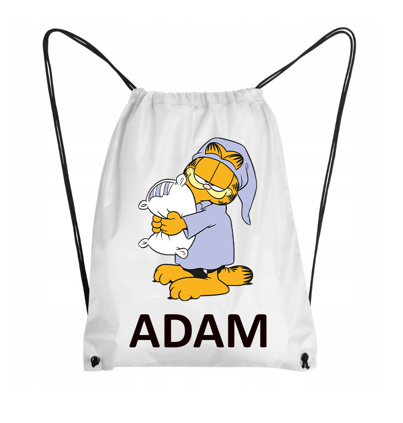 Garfield Kotek Kot WOREK SZKOLNY Na WF PLECAK+IMIĘ Kolor Inny