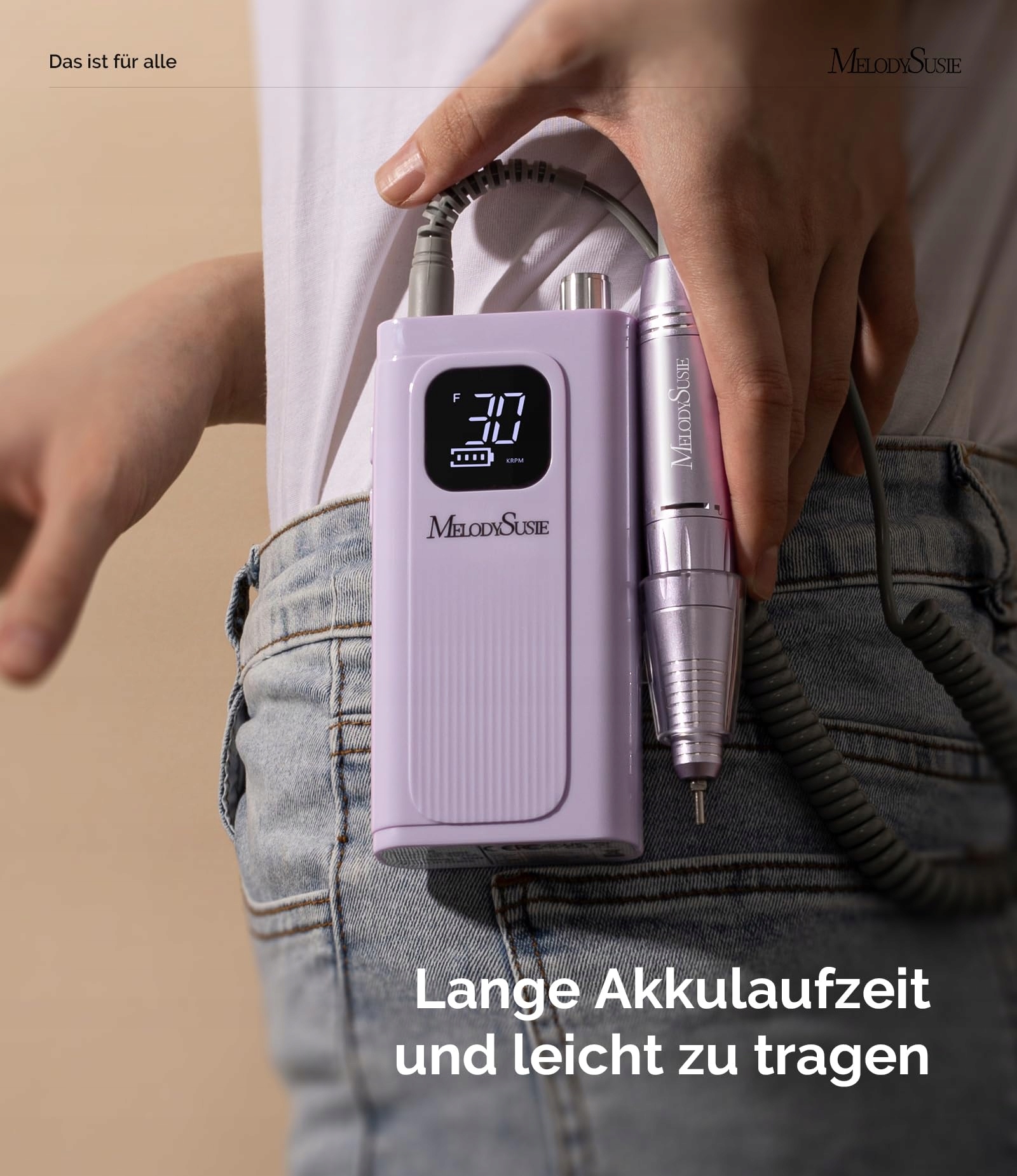 MELODYSUSIE Frezarka Do Paznokci 30000 Umin LCD Manicure Pedicure — miniatura 2