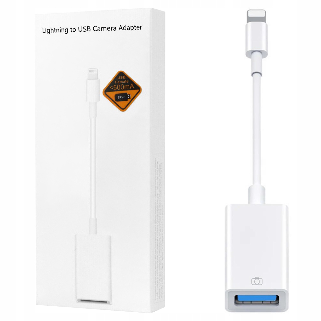 ADAPTER Z APPLE LIGHTNING DO USB APARATU CAMERA ADAPTER
