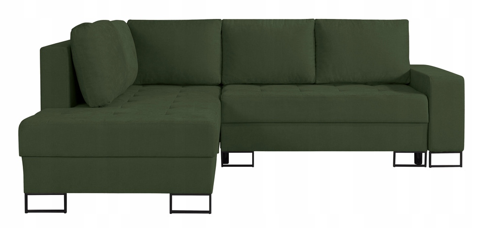 Rohová Sedací Souprava s funkcí spaní Larelle, levostranná, zelená žinylka