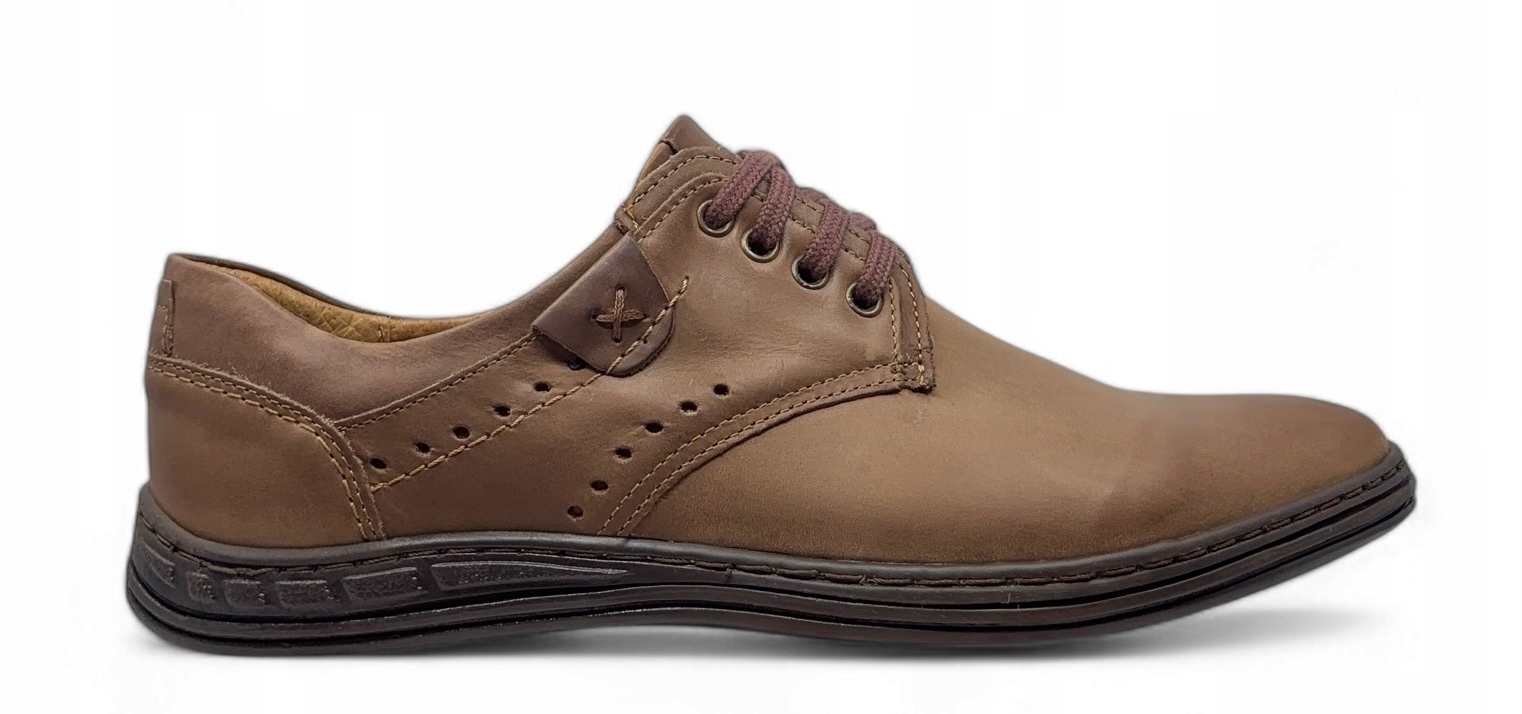 Pánské polobotky model 402 Polbut – přírodní kůže, velikost 45