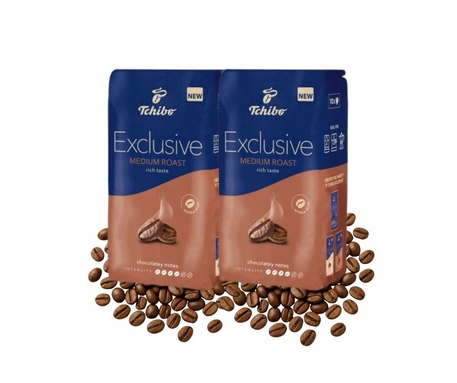 Levně Káva Zrnková Tchibo Exclusive Medium Roast sada 2x1 kg