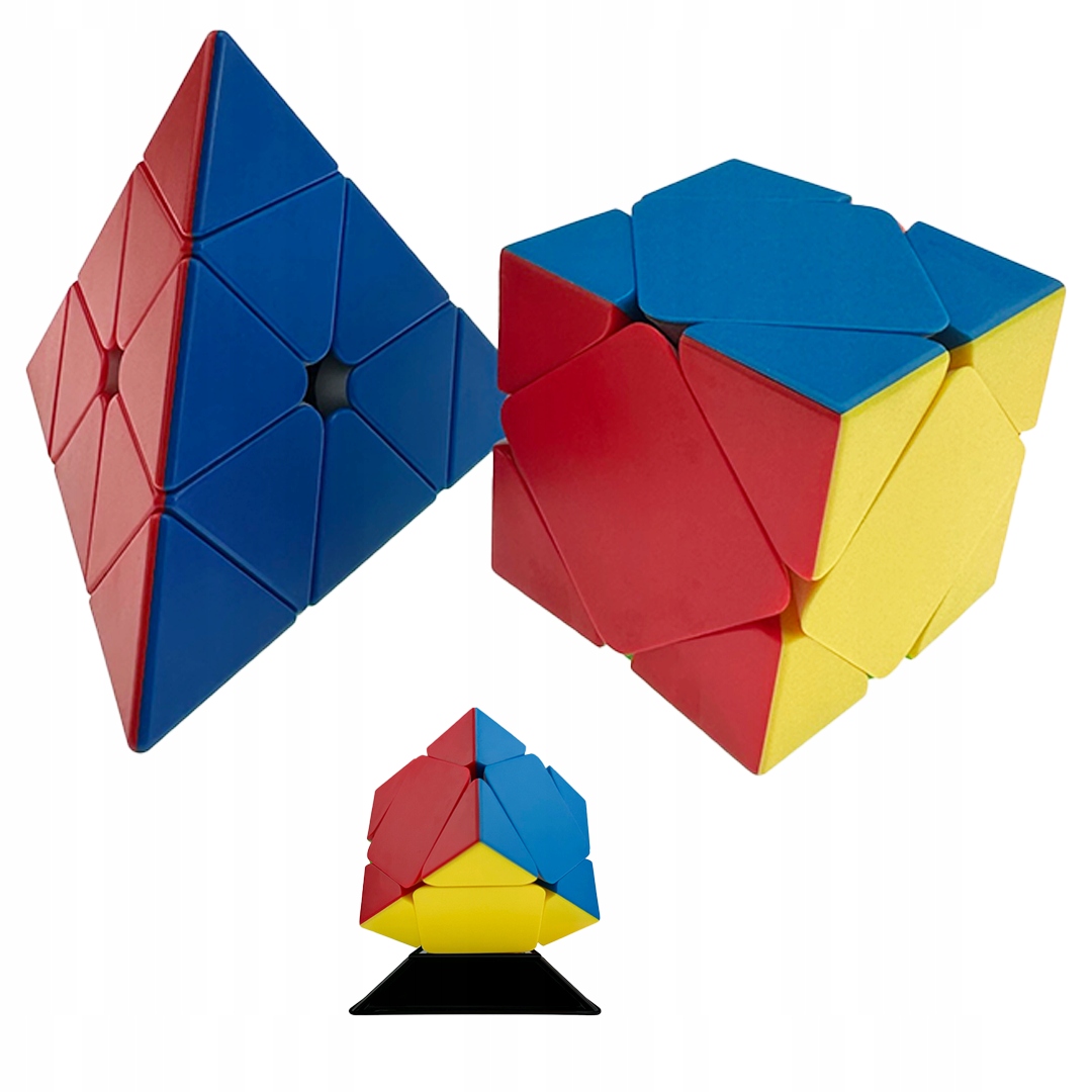 ZESTAW Kostka Piramida SKEWB ORYGINALNA + GRATISY