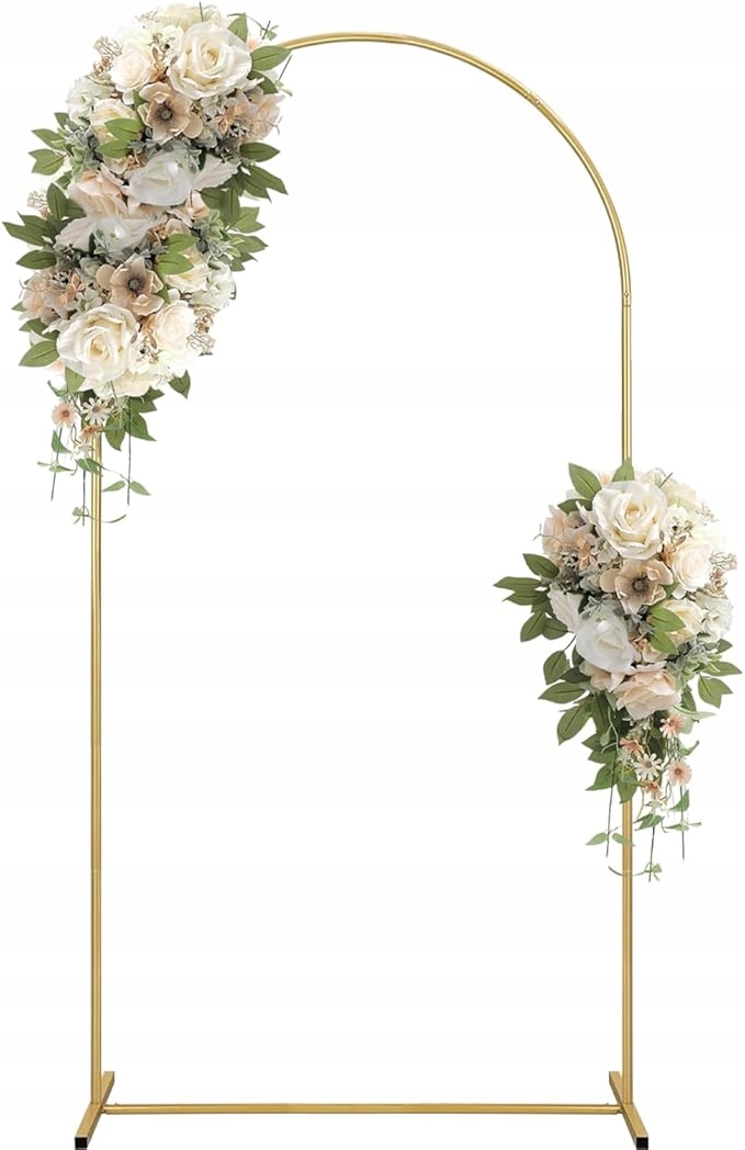 Kovový Svatební Oblouk 2 M, Zlatá Dekorace Na Zásnuby, Narozeniny, Obřad