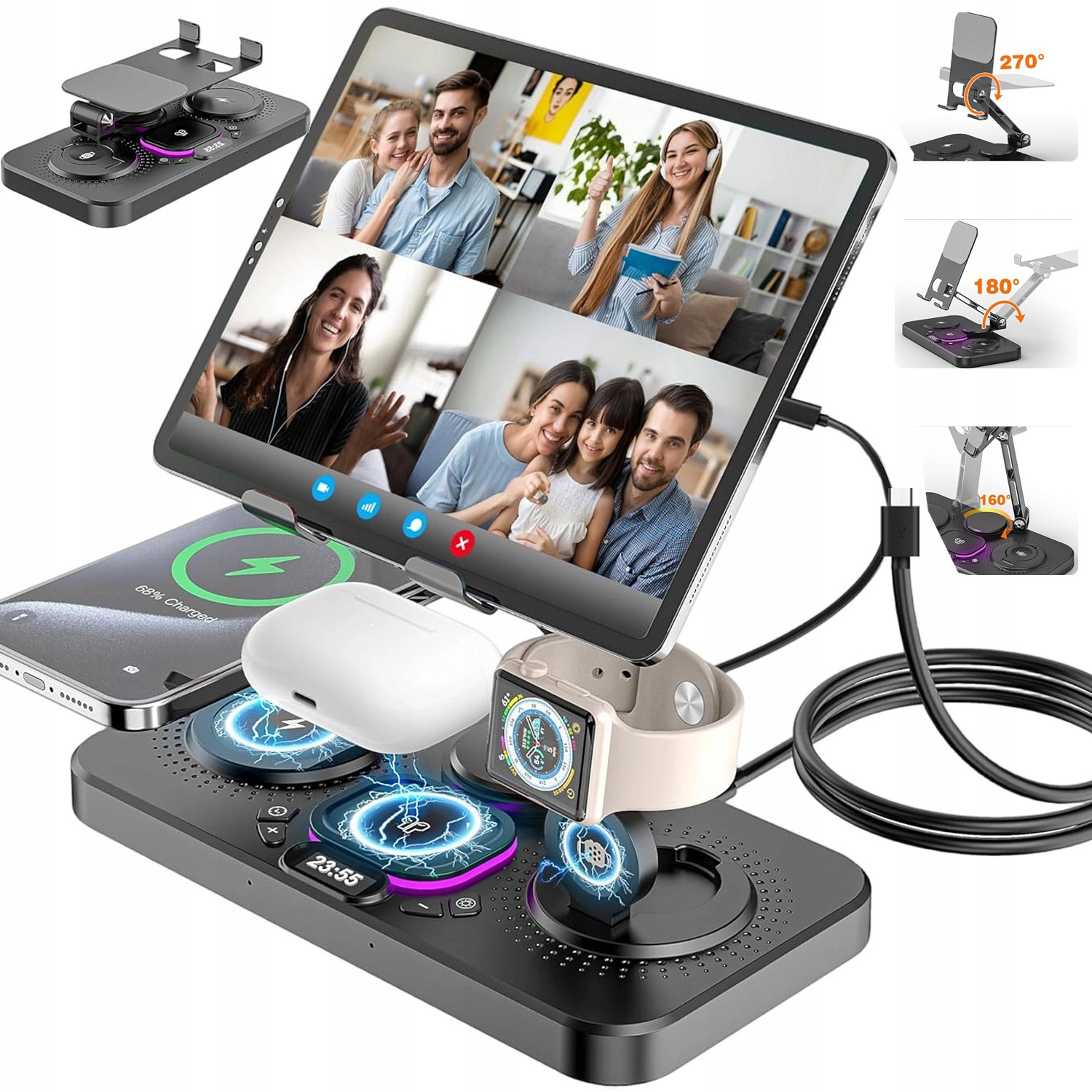 Magnetická Indukční Nabíječka Pro Iphone 12 13 14 15 16 Apple Iwatch 6V1