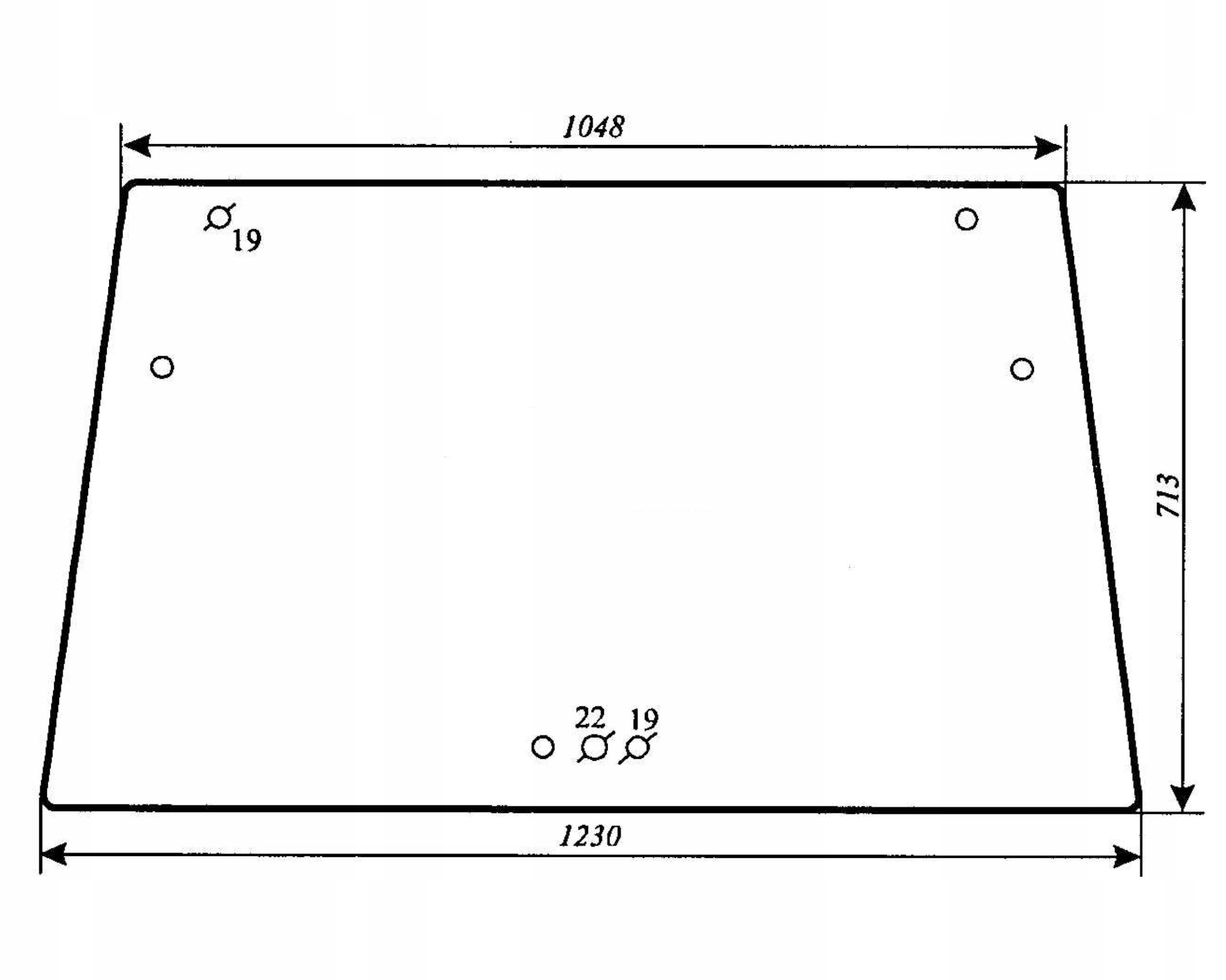 čelní sklo pro traktoru Deutz-Fahr 04363114