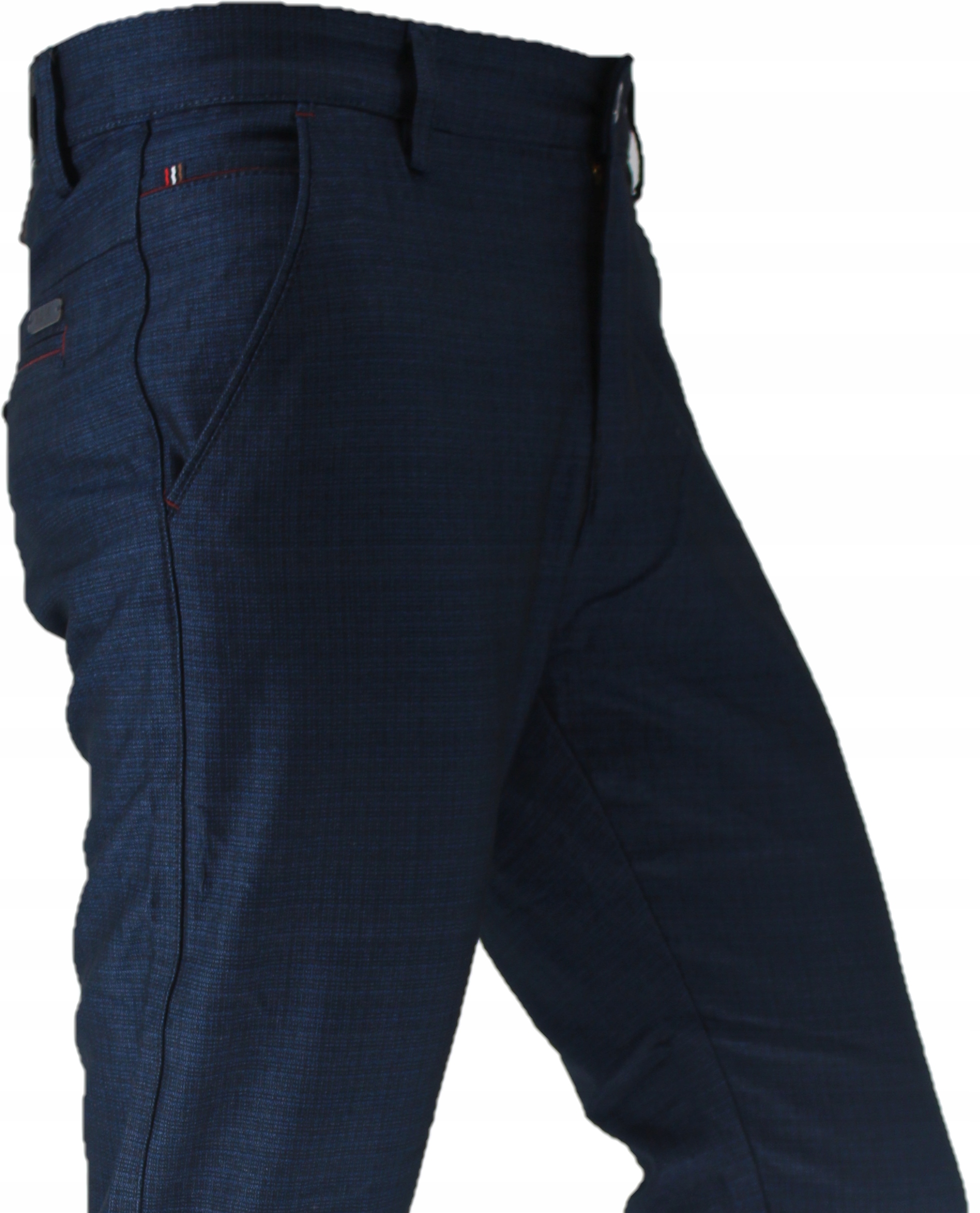 SPODNIE WIZYTOWE GRANATOWE KRÓTKA NOGAWKA L30 W42 Rozmiar 42/30