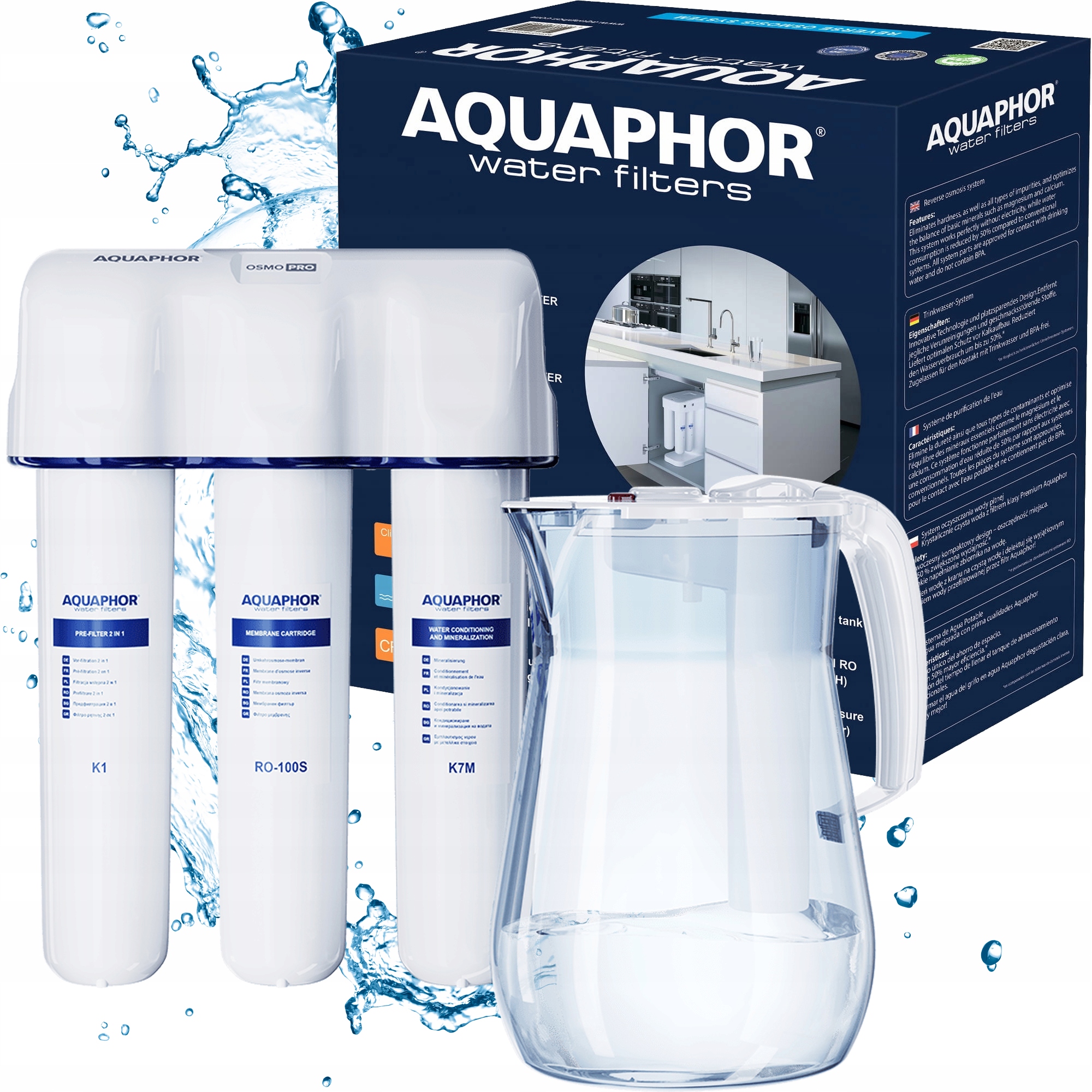 Filtr Pitné Vody Reverzní Osmóza Bez Nádrže Aquaphor RO-312S Džbán