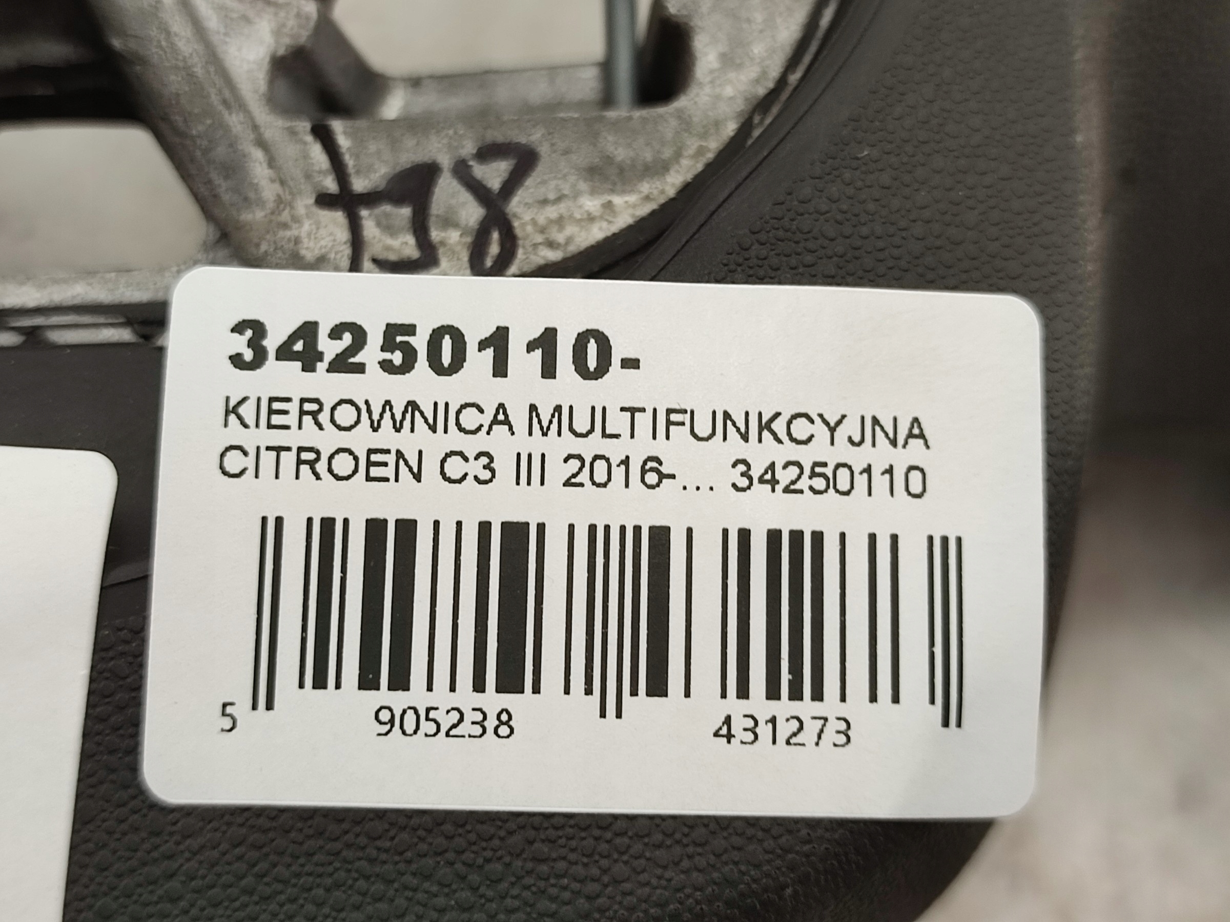 lenkrad MULTIFUNKCYJNA CITROEN C3 III 2016-... 34250110