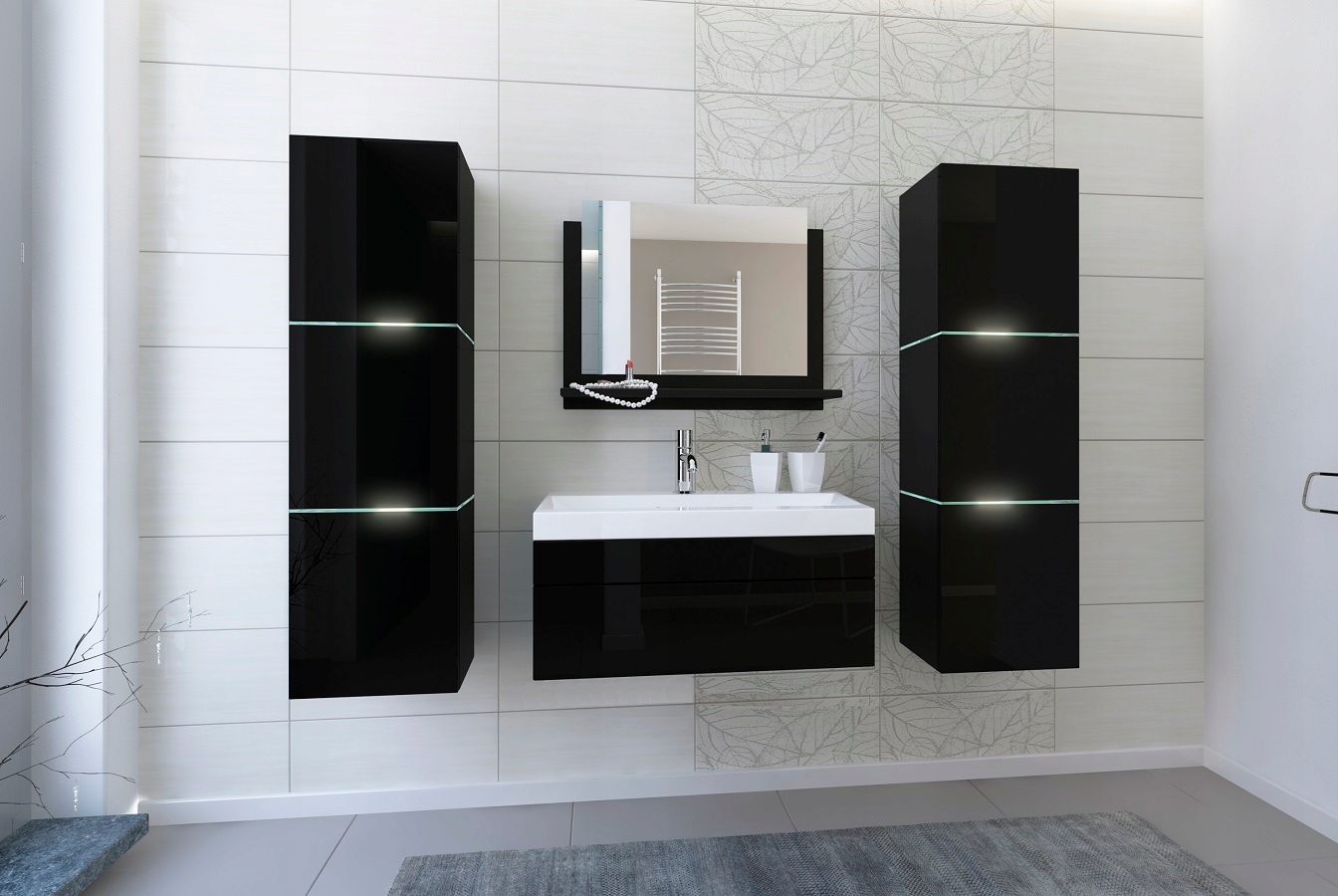 Meble Łazienkowe IBIZA umywalka 80 POŁYSK lustro EAN (GTIN) 9145523965885