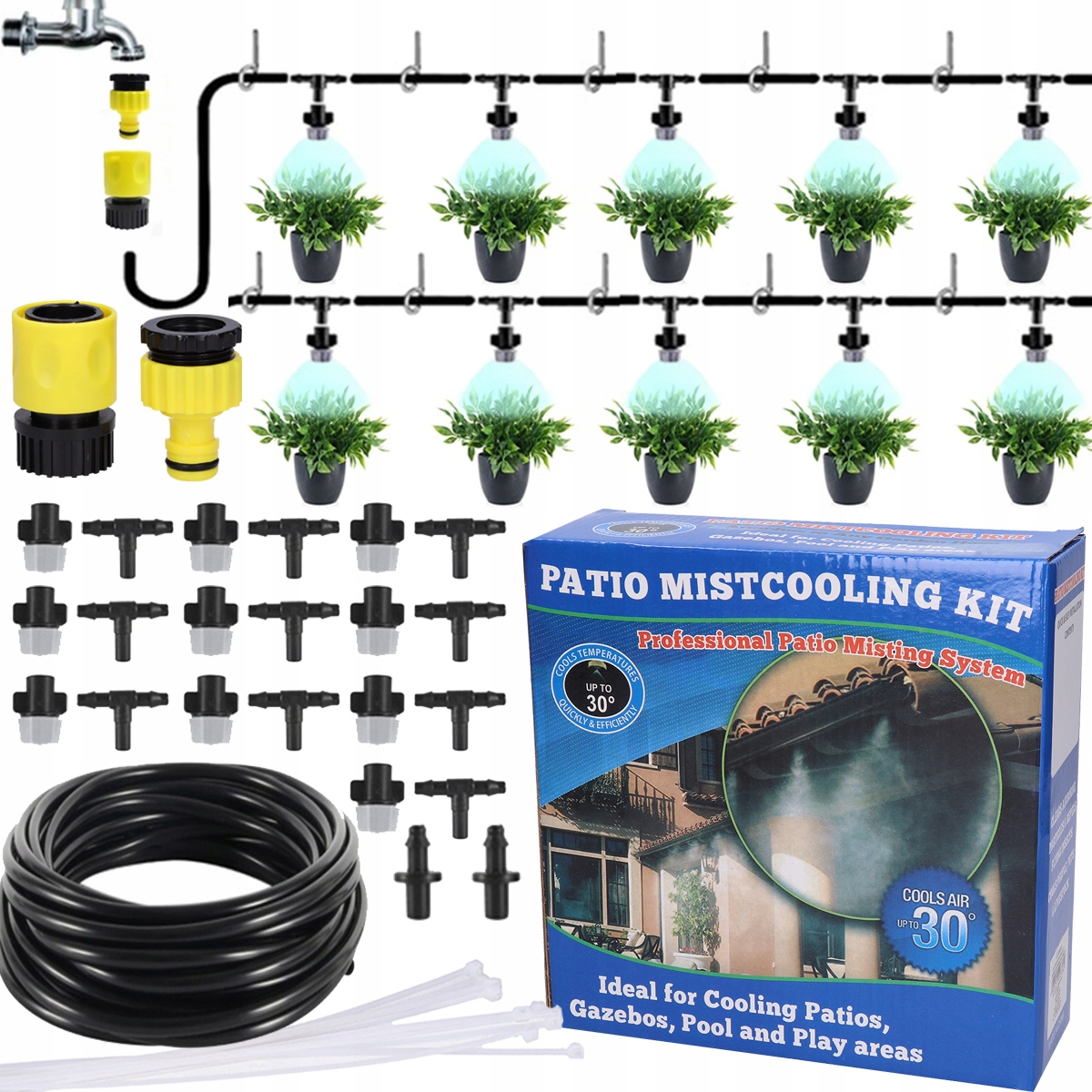 ZESTAW DO NAWADNIANIA ROŚLIN OGRODOWY KROPELKOWY