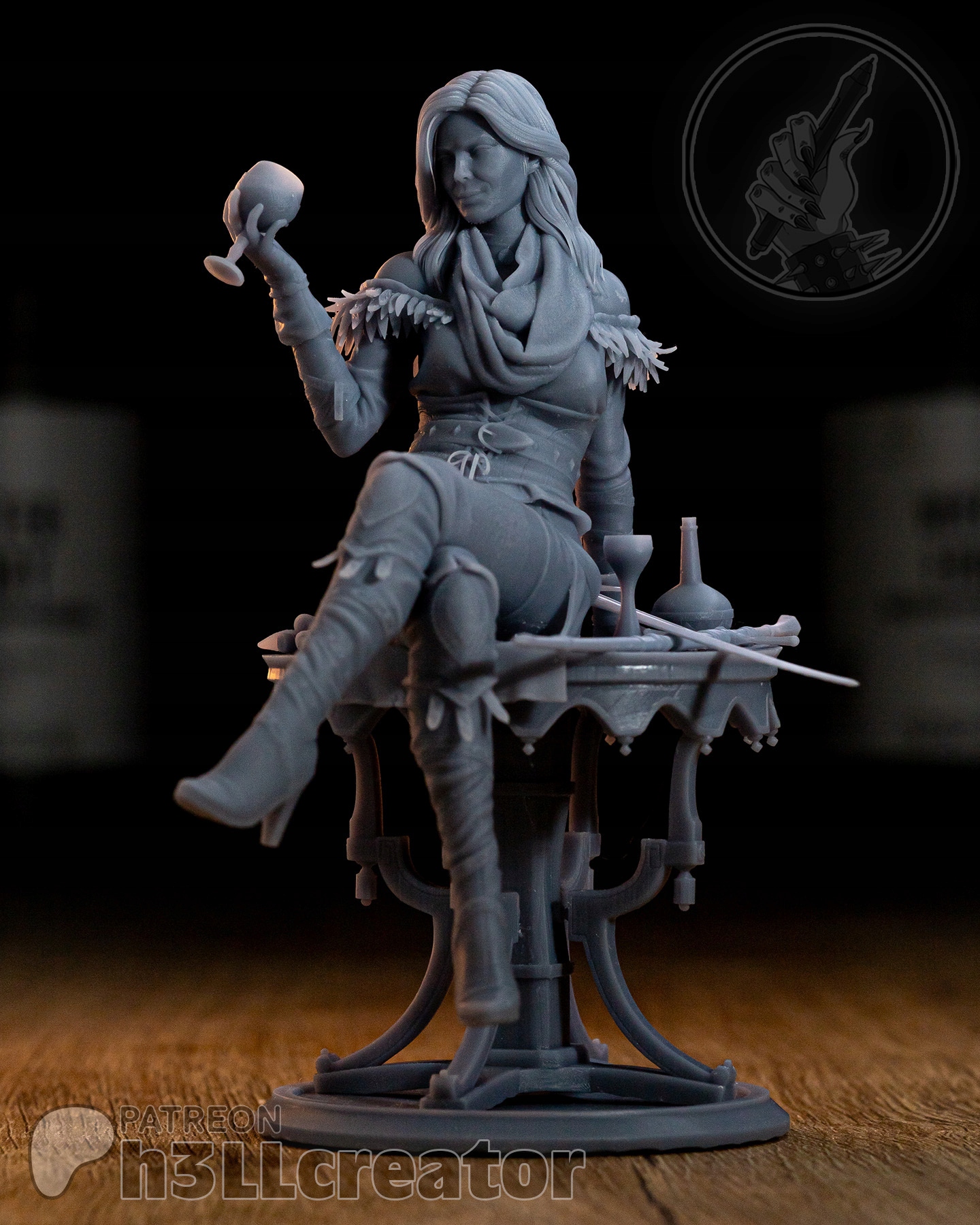 Figurka Yennefer Zaklínač h3LL creator 3D tisk 12K