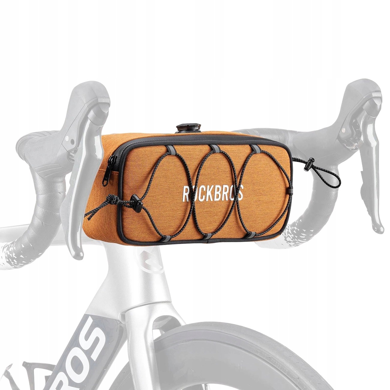 Cyklistická taška Rockbros TL001 na řídítka 1,9 l, voděodolná, oranžová