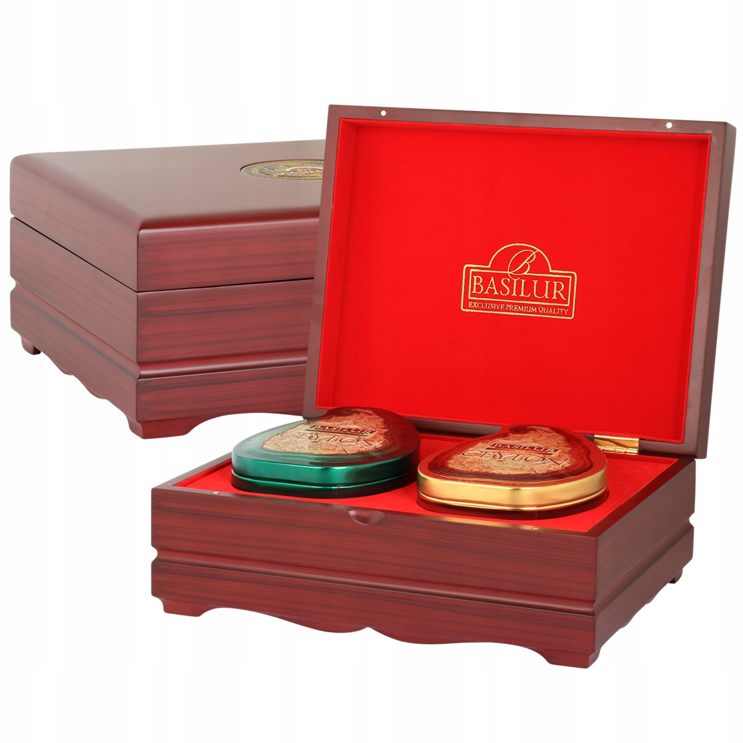 Levně Sada zelených a černých čajů v plechovkách Basilur 200 g listů Čajová Konvice