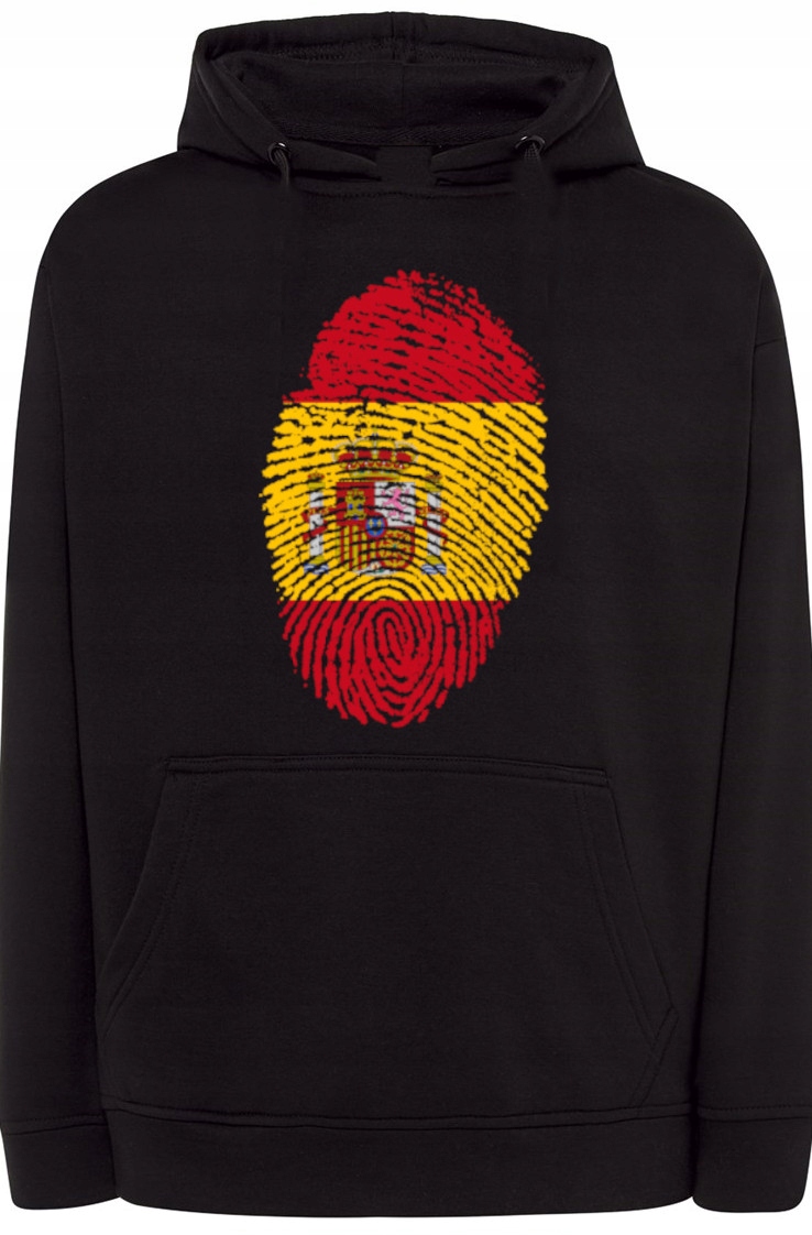 Španělsko Otisk prstu Pánská Mikina Kapuce vel. M