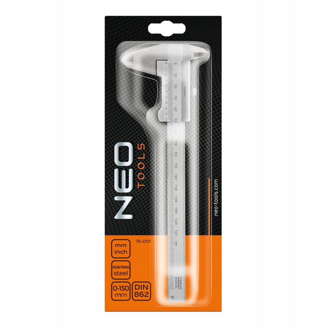 Suwmiarka z certyfikatem DIN, 150 mm, stal nierdzewna Marka Neo Tools