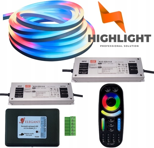 40m Magic Digital Set Neon Flex Rgb+nw 14.4W/24V TM1814 animovaný