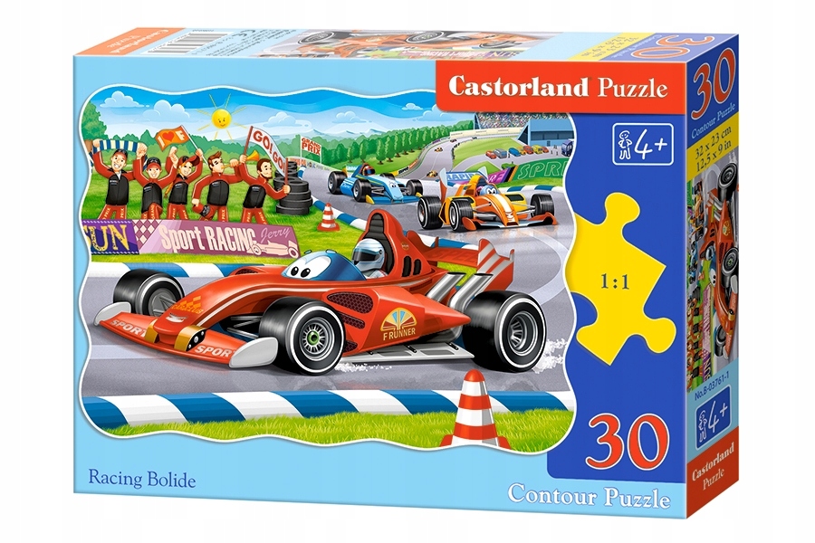 

Puzzle 30 elementów Wyścigówka F1 Castor 4+