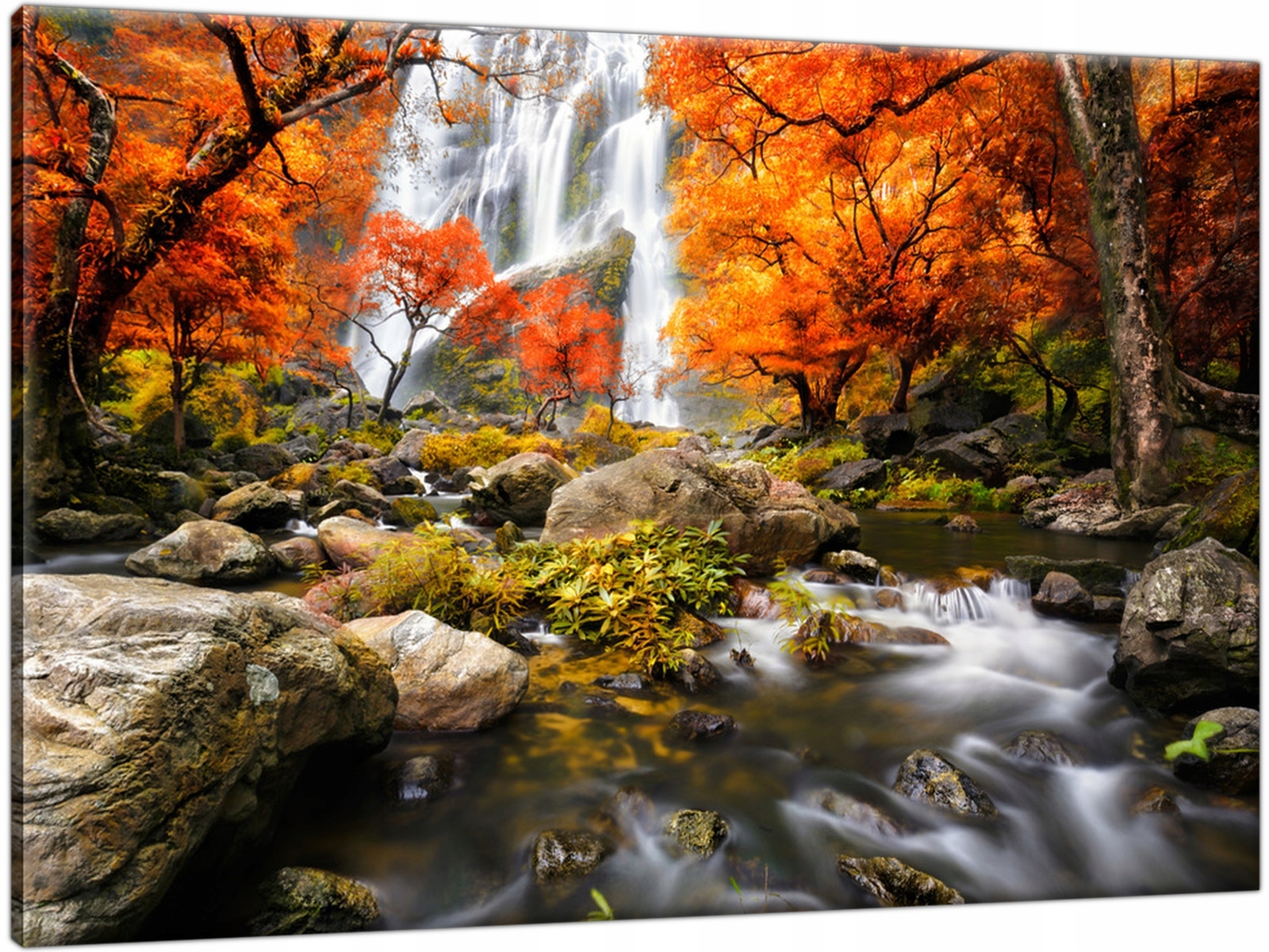 

Jesienny wodospad Obraz do salonu 90x60 Jesień