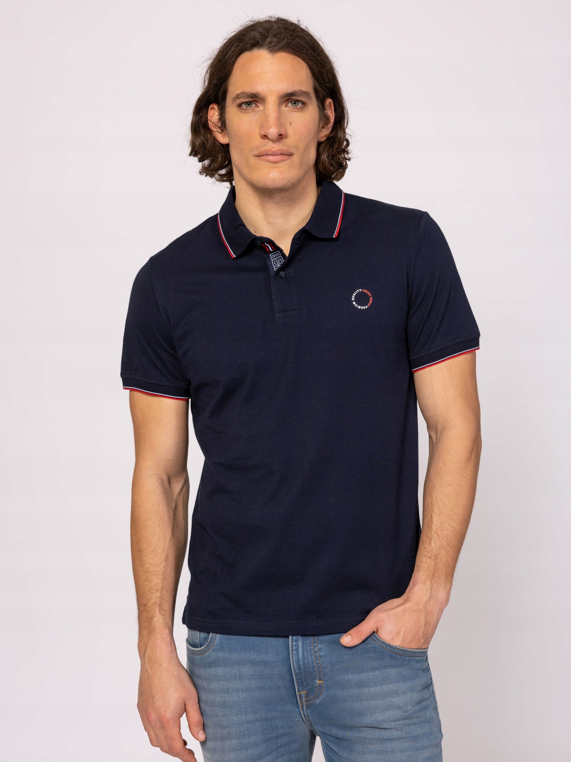 Heavy Tools Pánské Tričko Polokošile Tričko Dandy Tmavě Modré Navy M