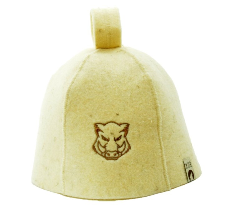 

Czapka do sauny wełniana z Haftem L