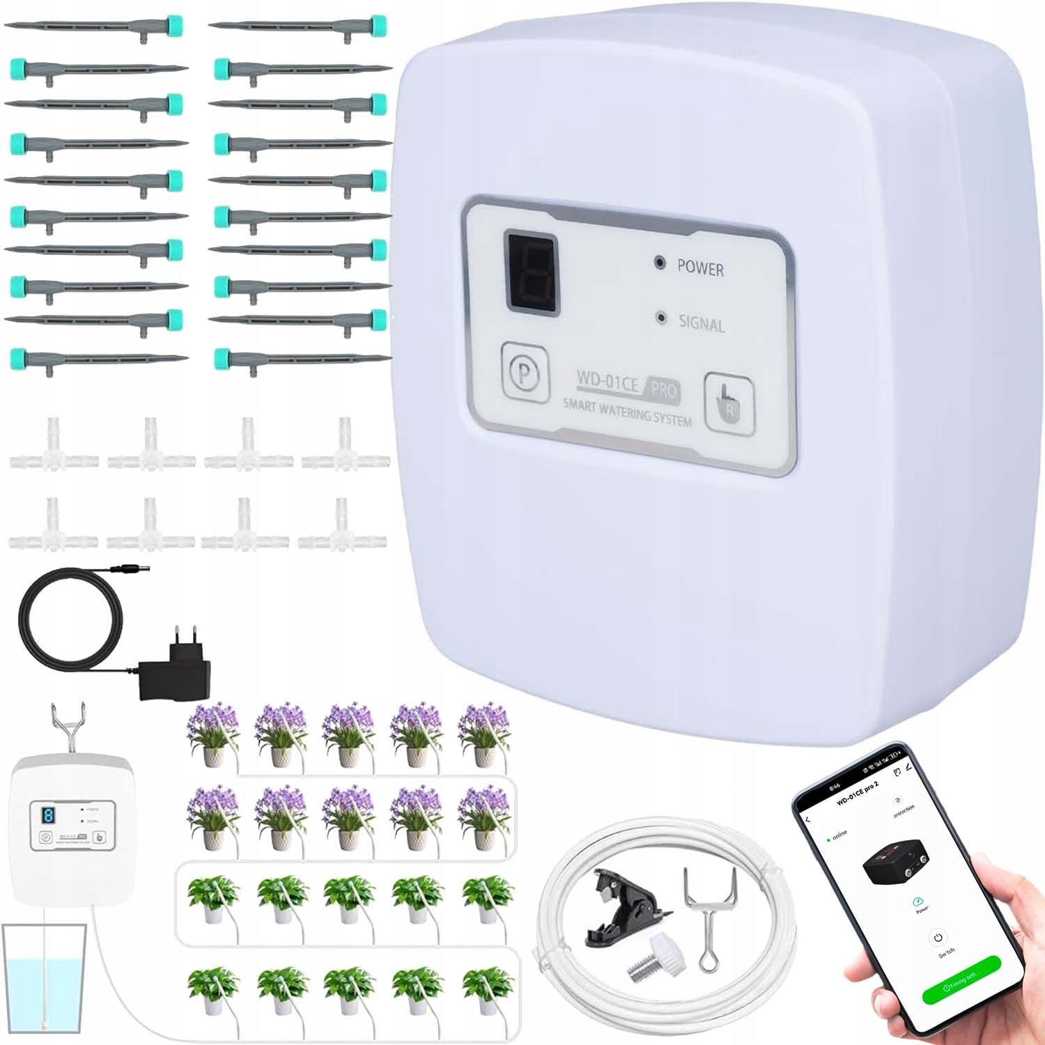 Automatický Wi-fi Systém Zavlažování Rostlin Pro Usb Bateriové Květináče
