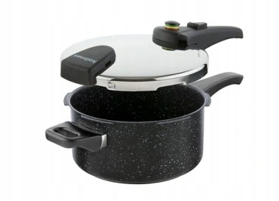 Tlakový hrniec s Bio ventilom Kolimax Biomax Black Granitec 22cm, 4,0l