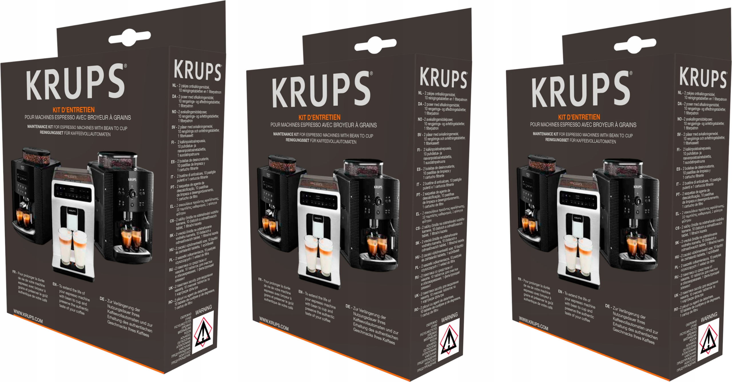 

3x Oryginalny zestaw czyszczący Krups XS530010