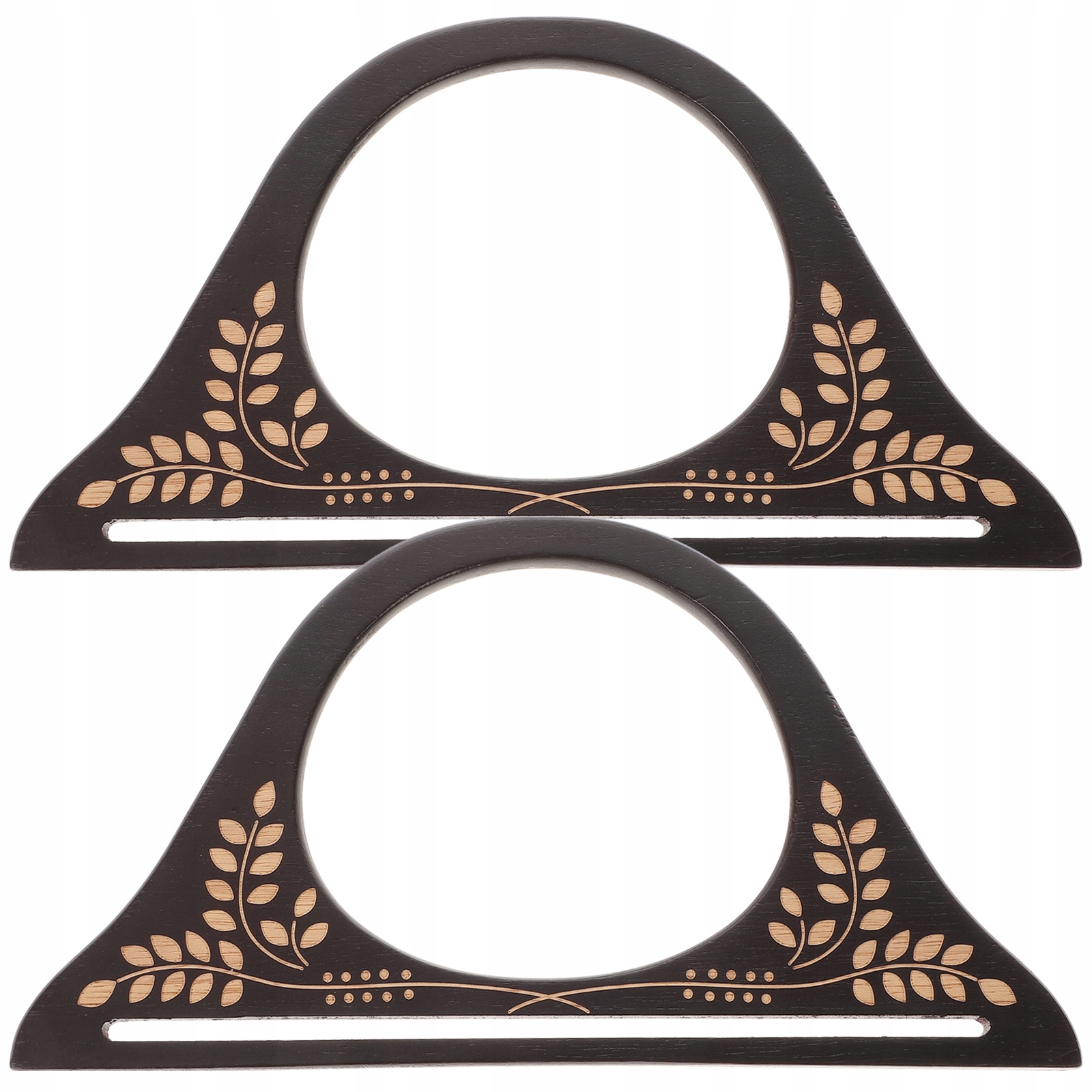 2SZT DREWNIANA RĄCZKA DO TOREBKI KAWA DKSZTAŁT DIY AKCESORIA