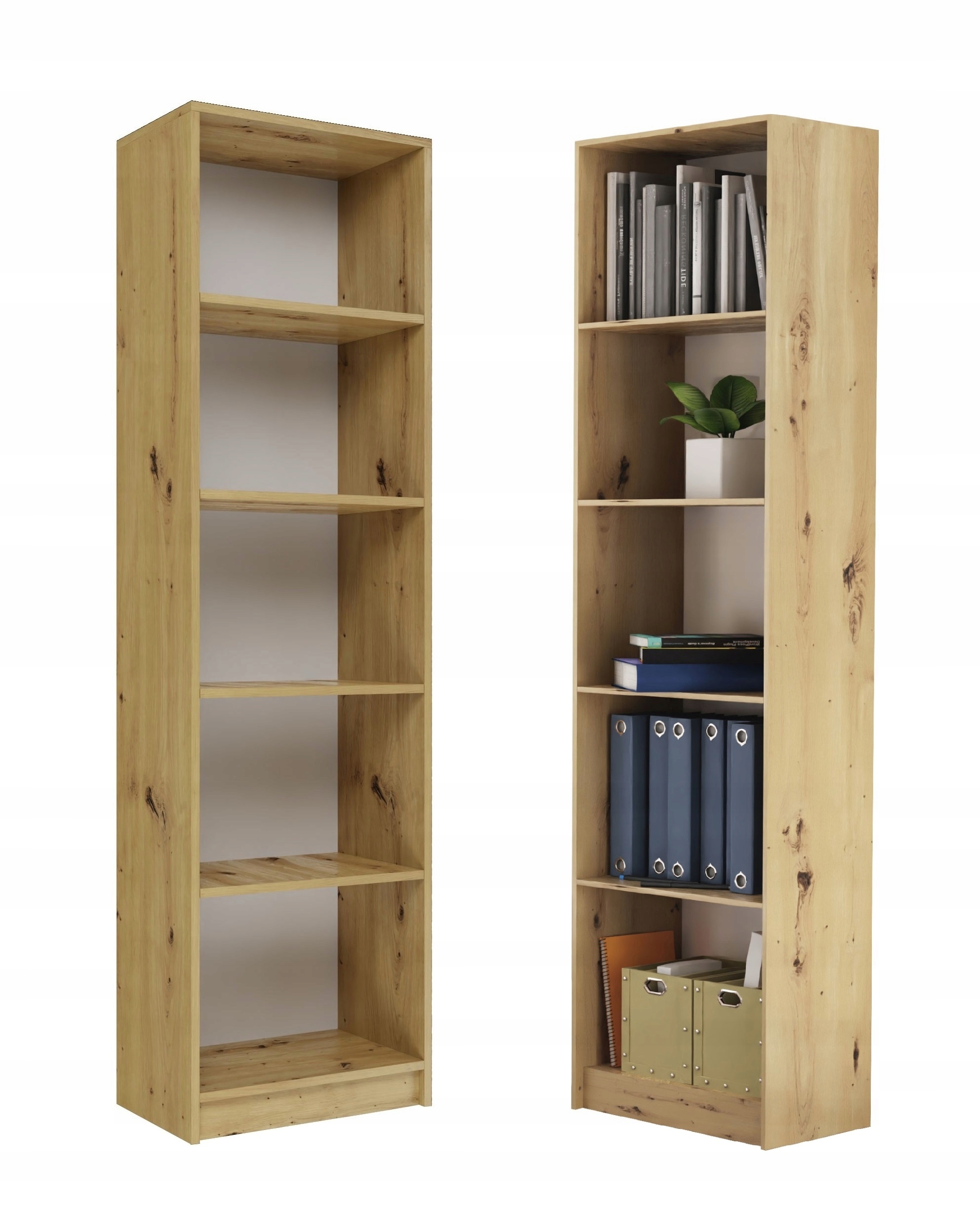 Книжный шкаф R50 офисный шкаф 50 см книжные переплеты дуб ARTISAN