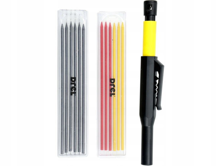 Ołówek stolarski automatyczny rysik budowlany + temperówka + 12szt wkładów Kod producenta CON-MPA-0110