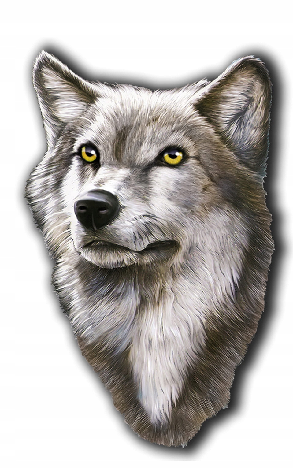 Naklejka Głowa Wilka 23x16cm