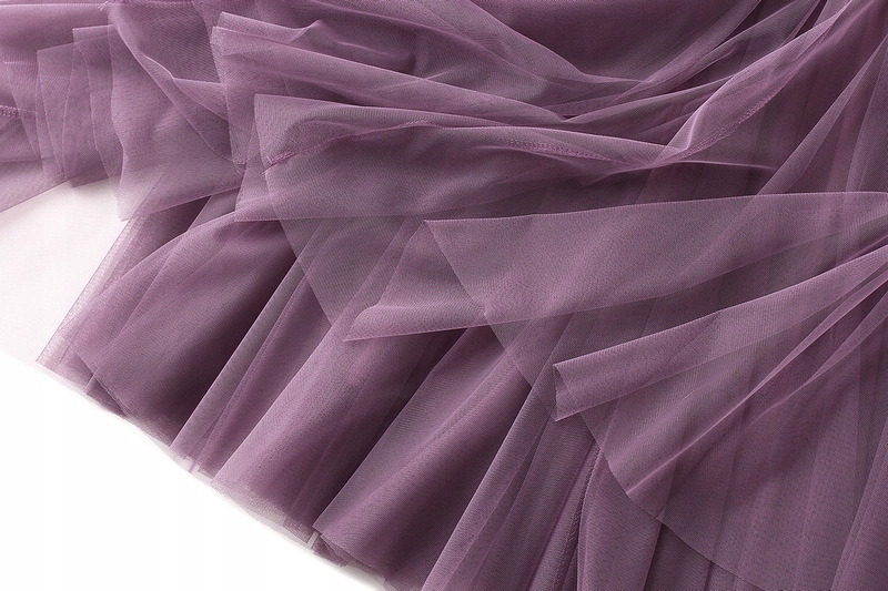 ELEGANCKA DAMSKA SPÓDNICA PLISOWANA Z SIATKI Fason tiulowa