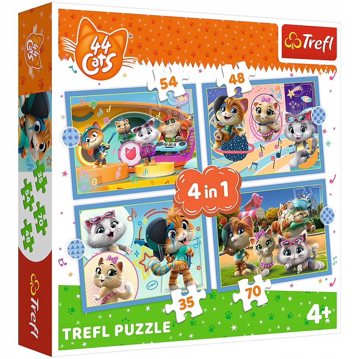 

34612 Trefl Puzzle 4w1 44KOTY Kocia Ferajna
