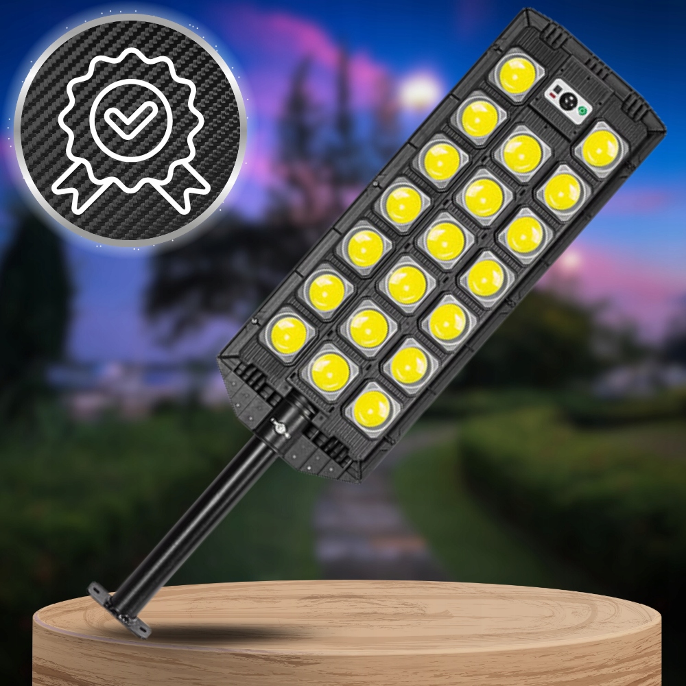 LAMPA SOLARNA 2400W Z CZUJNIKIEM RUCHU I ZMIERZCHU OGRODOWA + PILOT Kod producenta OGRODOWA LATARNIA MOCNA DUŻA DO OGRODU UCHWYT
