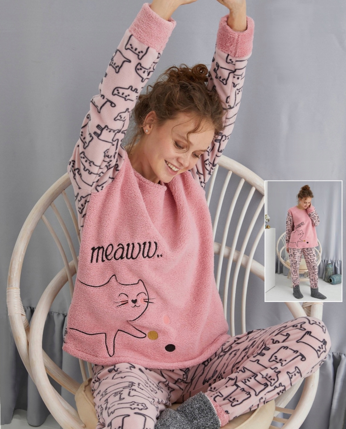 

Piżama damska ciepła polar, r. M